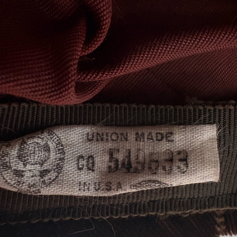 Vintage Union Made Brown Velvet Pillbox Hat Bow Detail 1950s 1960s ADW USA - Picture 7 of 7